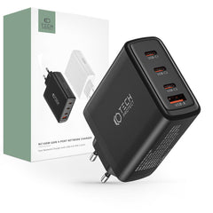 CHARGEUR RÉSEAU POUR MOBILE ET TABLETTE TECH-PROTECT NC100W-GAN CHARGEUR RÉSEAU 4 PORTS PD100W/QC3.0 NOIR