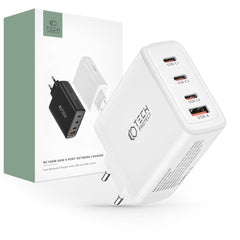 CHARGEUR RÉSEAU POUR MOBILE ET TABLETTE TECH-PROTECT NC100W-GAN CHARGEUR 4 PORTS PD100W/QC3.0 BLANC