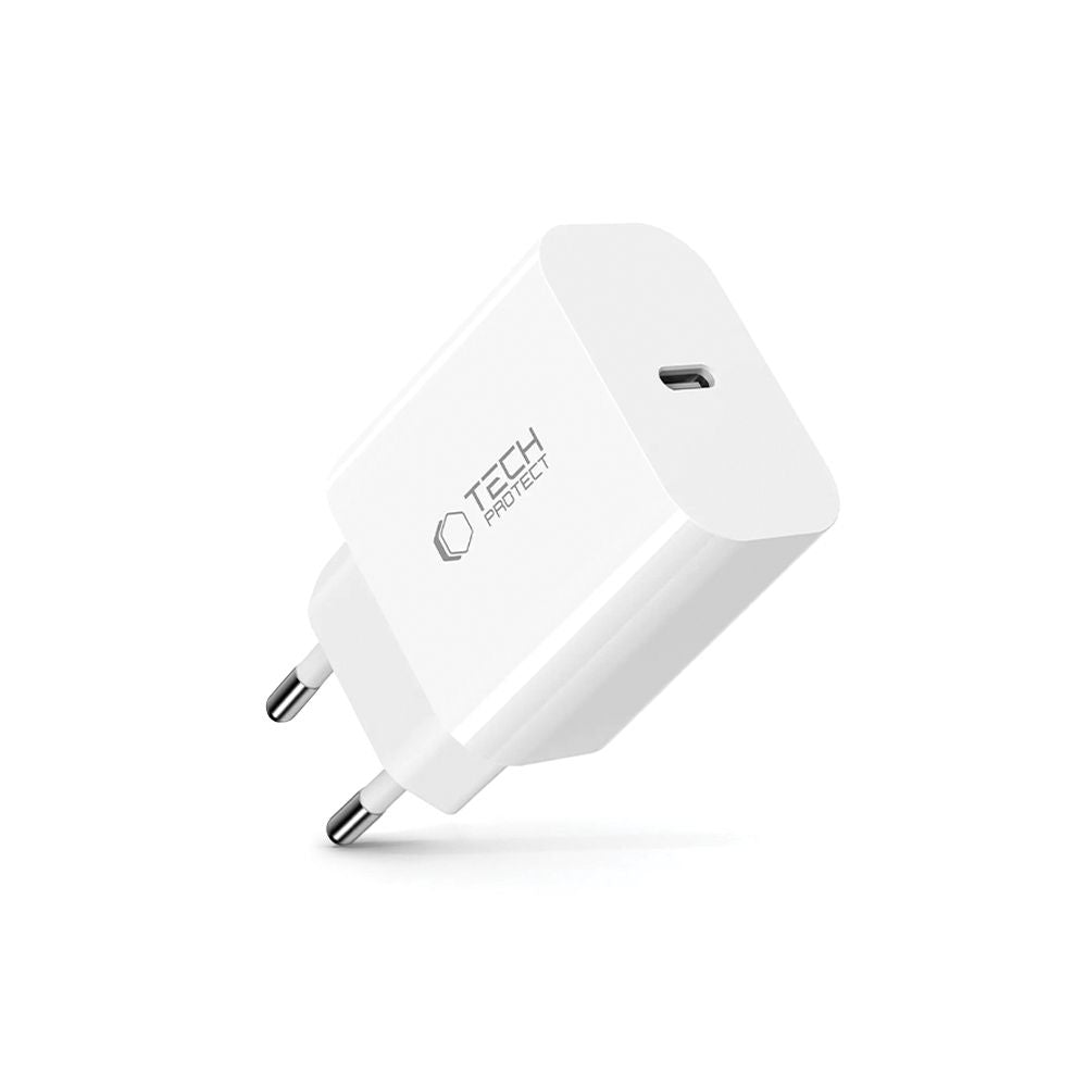 CHARGEUR RÉSEAU 1 PORT TECH-PROTECT NC20W PD20W BLANC