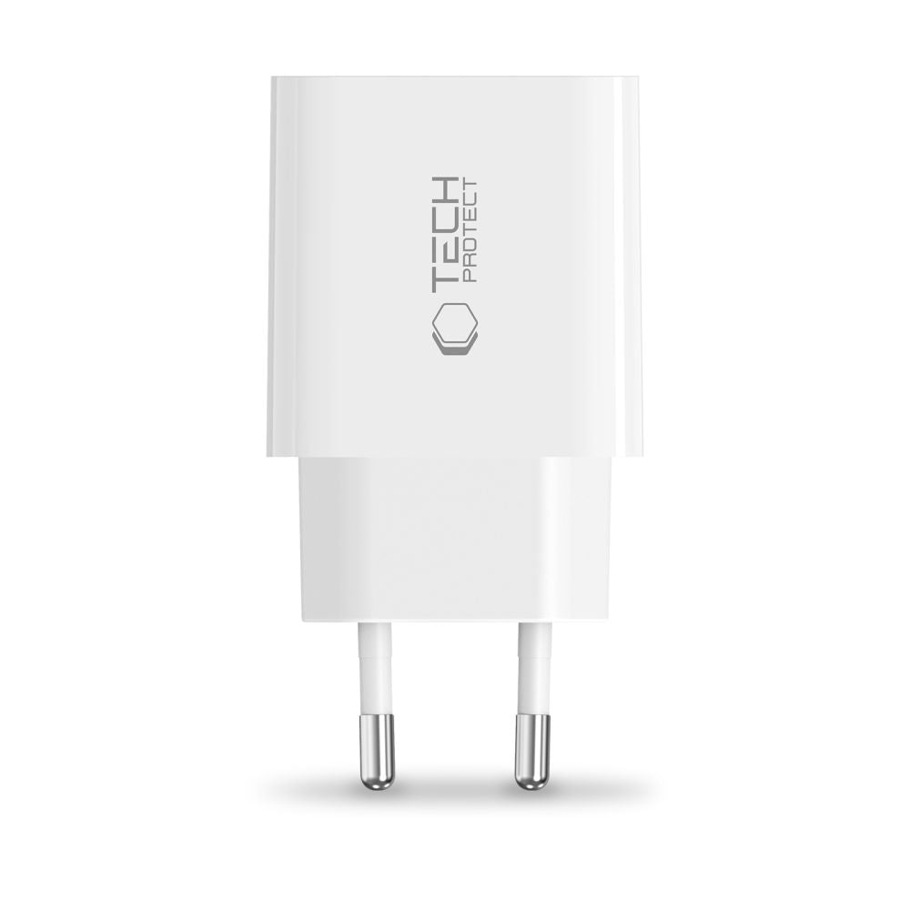 CHARGEUR RÉSEAU 1 PORT TECH-PROTECT NC20W PD20W BLANC