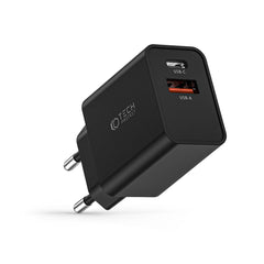 CHARGEUR RÉSEAU POUR MOBILE ET TABLETTE TECH-PROTECT NC30W CHARGEUR 2 PORTS PD30W/QC3.0 NOIR
