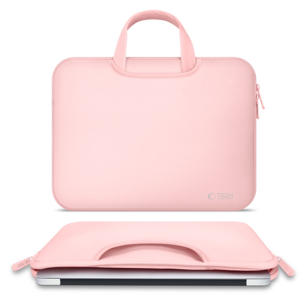 SAC EN NEOPRÈNE TECH-PROTECT POUR ORDINATEUR PORTABLE 13-14 POUCES ROSE POUSSIÉREUX