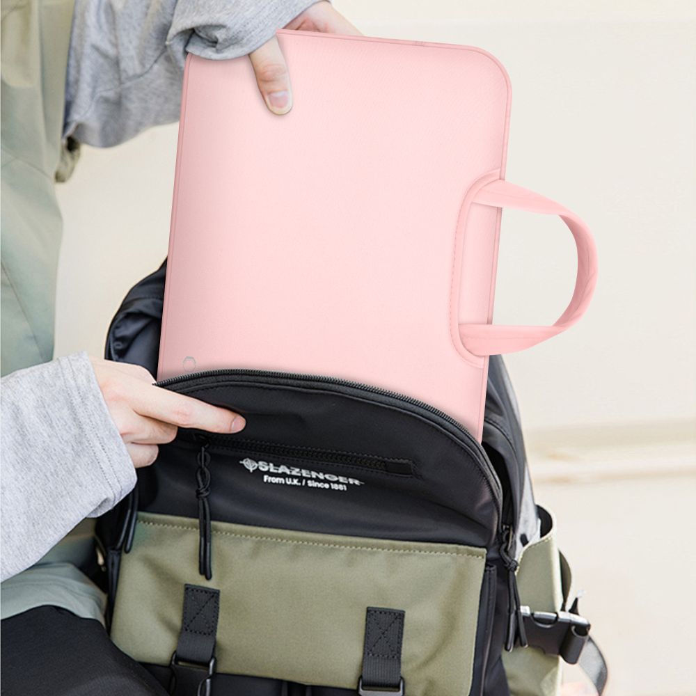 SAC EN NEOPRÈNE TECH-PROTECT POUR ORDINATEUR PORTABLE 13-14 POUCES ROSE POUSSIÉREUX