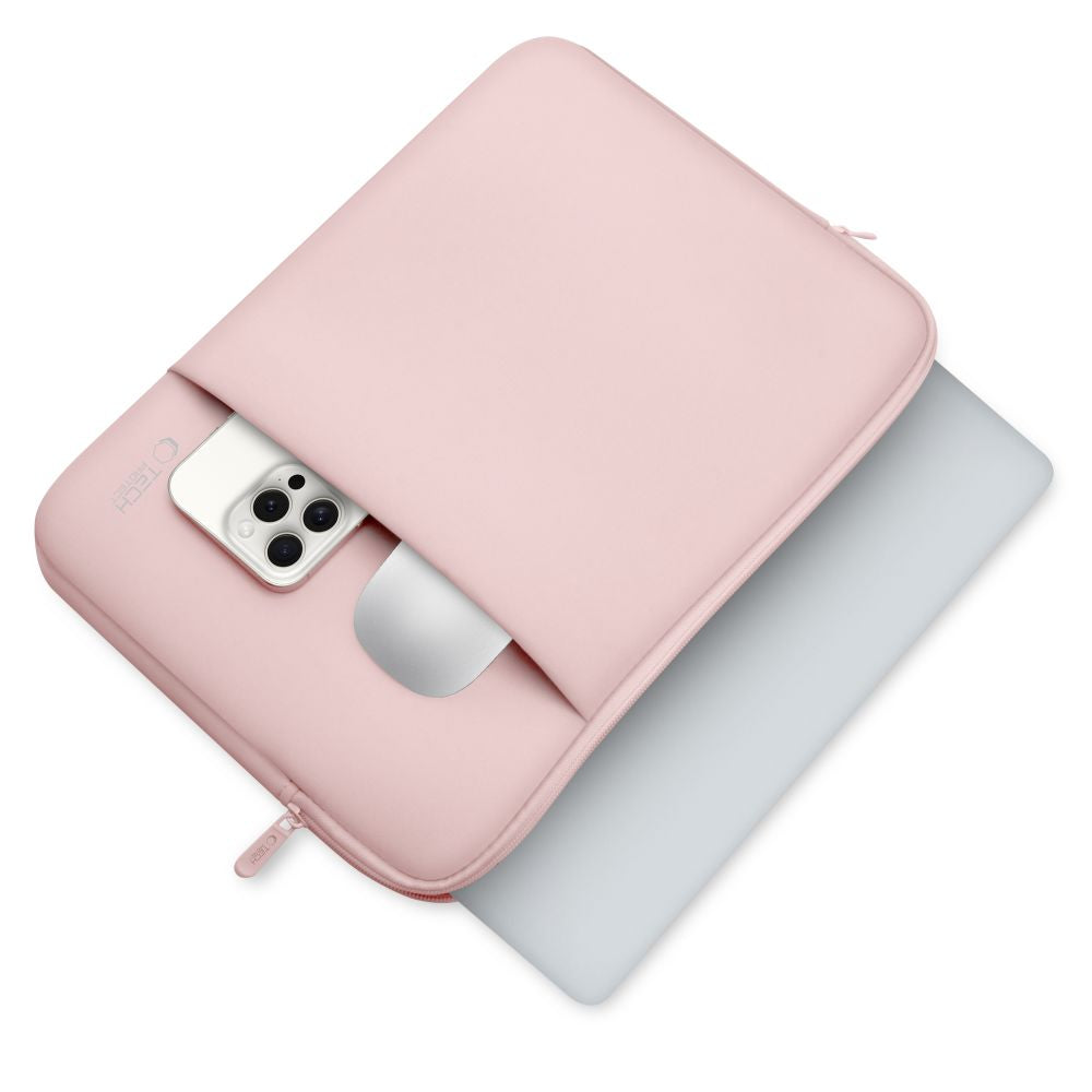 SAC TECH-PROTECT EN NÉOPRÈNE POUR ORDINATEUR PORTABLE 14 POUCES ROSE POUSSIÉREUX