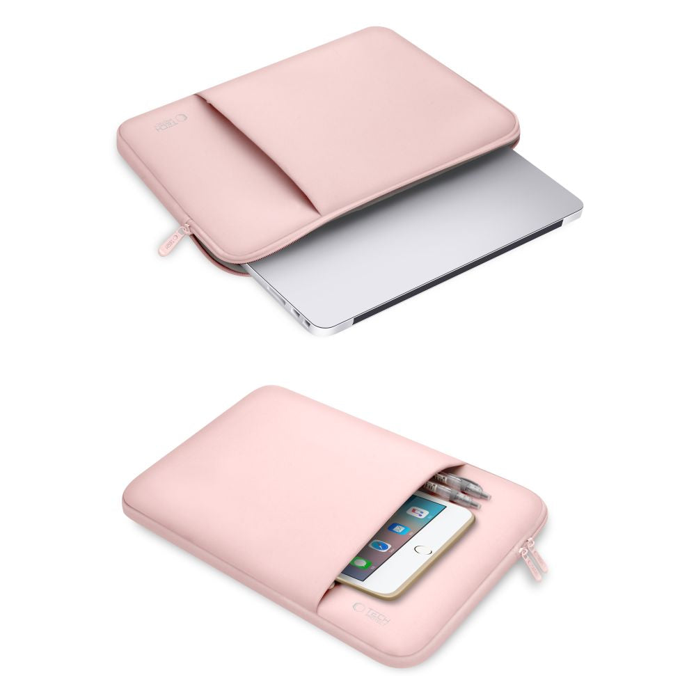 SAC TECH-PROTECT EN NÉOPRÈNE POUR ORDINATEUR PORTABLE 14 POUCES ROSE POUSSIÉREUX