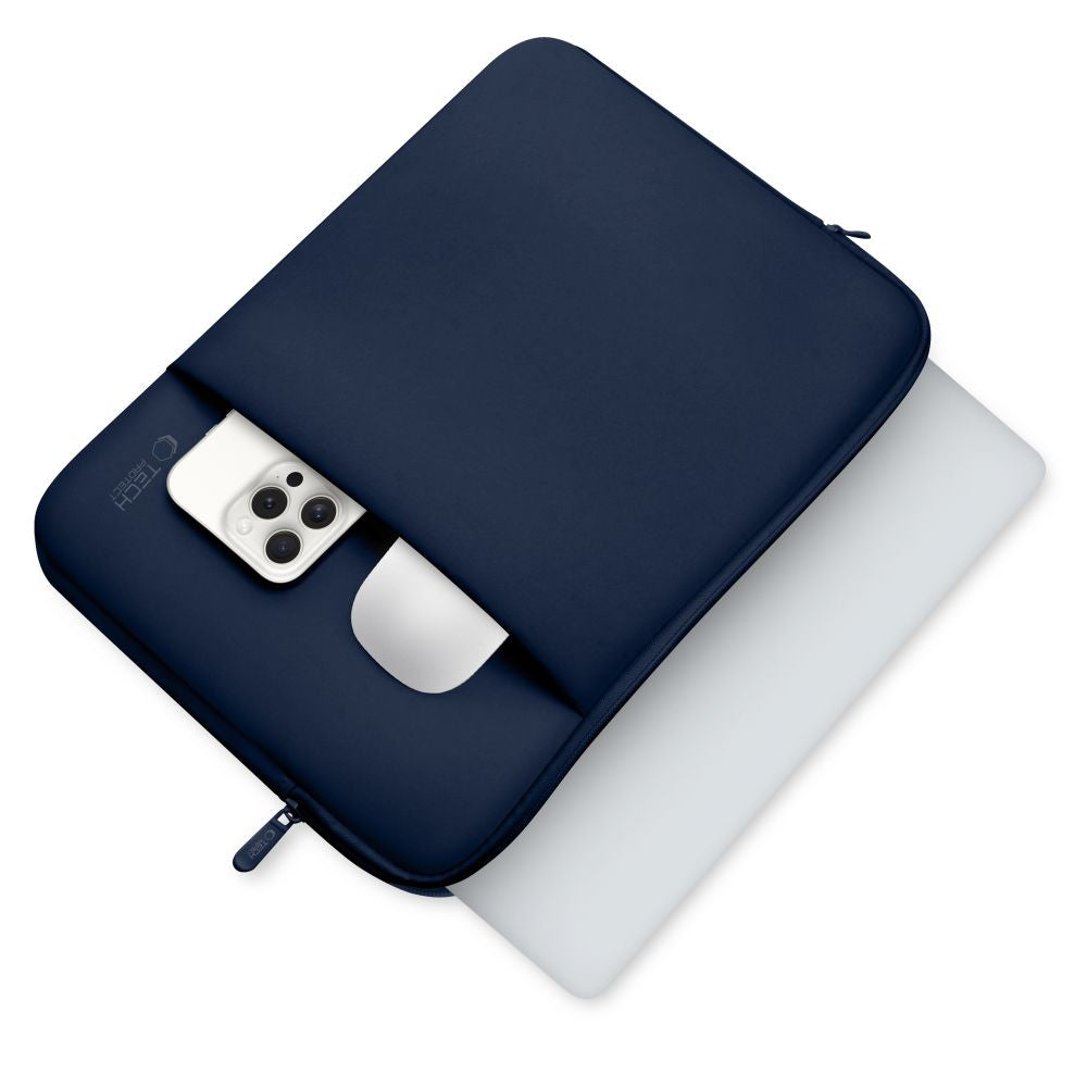 SAC TECH-PROTECT EN NEOPRÈNE POUR ORDINATEUR PORTABLE 15-16 BLEU MARINE