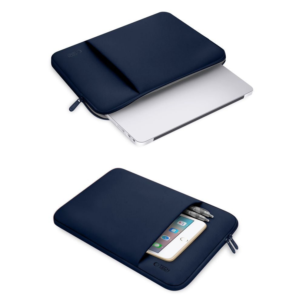 SAC TECH-PROTECT EN NEOPRÈNE POUR ORDINATEUR PORTABLE 15-16 BLEU MARINE