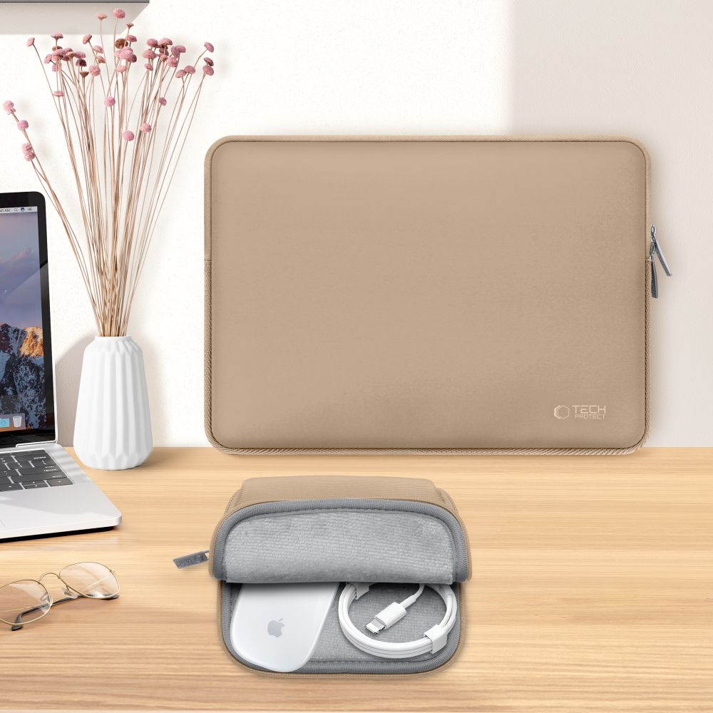 SAC À DOS MACBOOKTECH-PROTECT NEOSLIM POUR ORDINATEUR PORTABLE 13-14 CAFFE LATTE