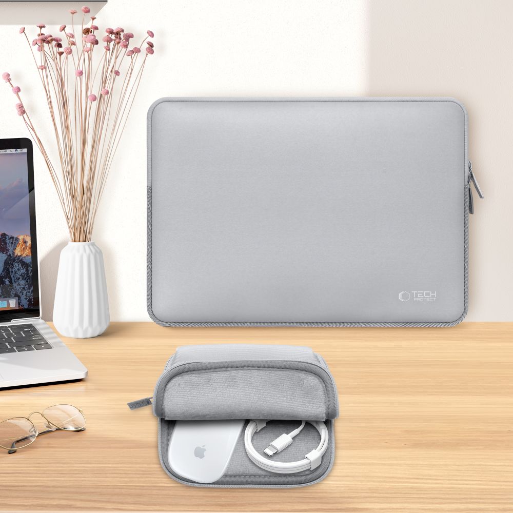 SAC À DOS MACBOOKTECH-PROTECT NEOSLIM POUR ORDINATEUR PORTABLE 13-14 GRIS CRAYON