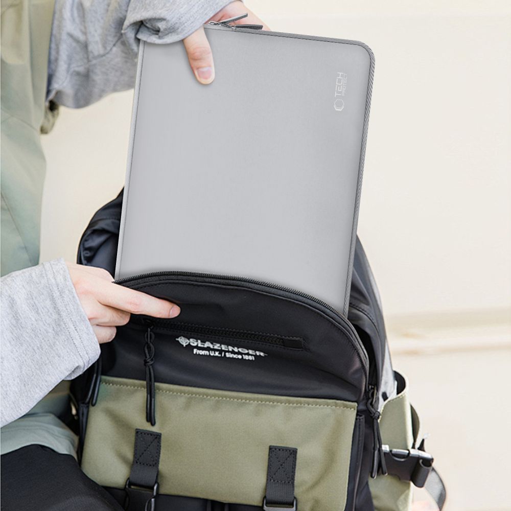 SAC À DOS MACBOOKTECH-PROTECT NEOSLIM POUR ORDINATEUR PORTABLE 13-14 GRIS CRAYON