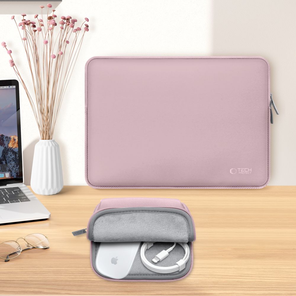 SAC À DOS MACBOOKTECH-PROTECT NEOSLIM POUR ORDINATEUR PORTABLE 13-14 ROSE POUSSIÉREUX