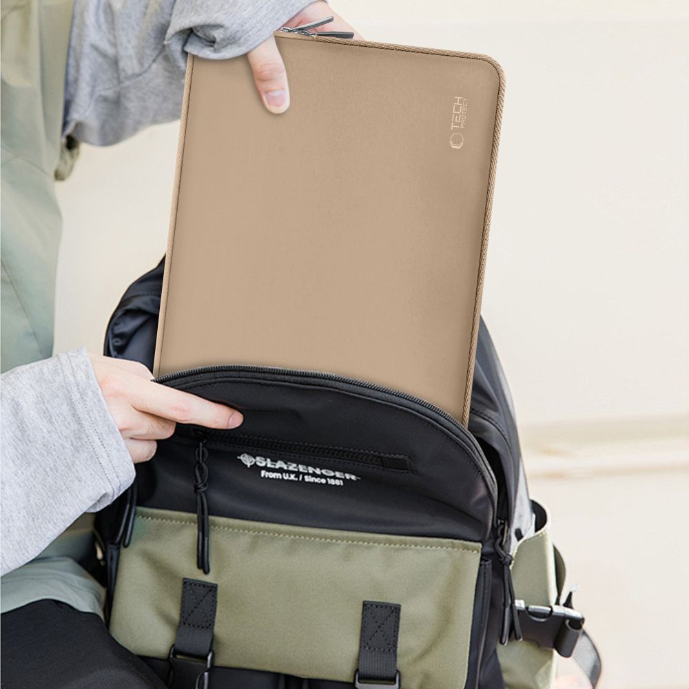 SAC À DOS TECH-PROTECT NEOSLIM POUR MACBOOK 15-16 CAFFE LATTE