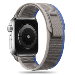 BRACELET EN NYLON DOOP POUR APPLE WATCH 4 / 5 / 6 / 7 / 8 / 9 / SE (38 / 40 / 41 MM) GRIS/BLEU