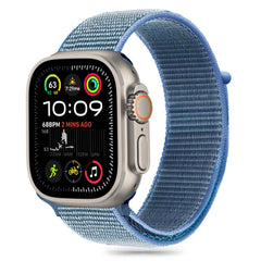 TECH-PROTECT NYLON APPLE WATCH 6 / 7 / 8 / 9 / 10 / SE (40 / 41 / 42 MM) BLEU BÉBÉ