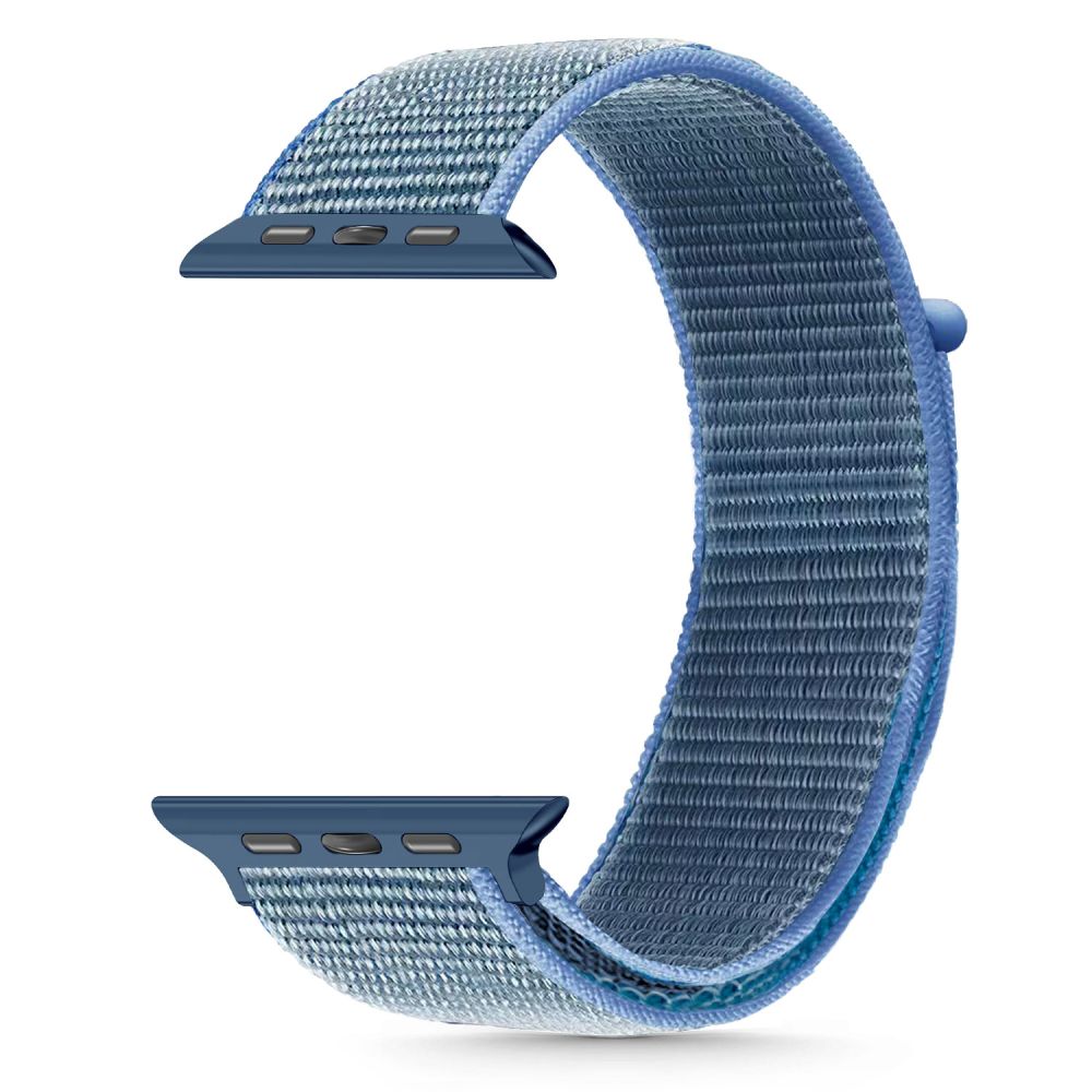 BRACELET TECH-PROTECT NYLON POUR APPLE WATCH 6 / 7 / 8 / 9 / 10 / SE / ULTRA 1 / 2 (44 / 45 / 46 / 49 MM) BLEU BÉBÉ