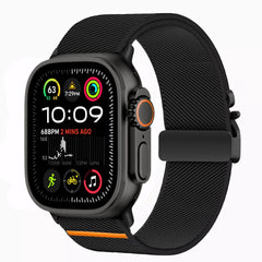 TECH-PROTECT BOUCLE EN NYLON POUR APPLE WATCH 6 / 7 / 8 / 9 / 10 / SE / ULTRA 1 / 2 (44 / 45 / 46 / 49 MM) NOIR