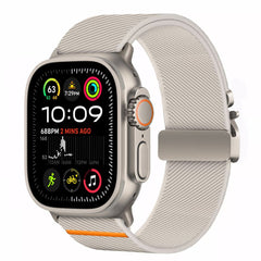 TECH-PROTECT BOUCLE EN NYLON POUR APPLE WATCH 6 / 7 / 8 / 9 / 10 / SE / ULTRA 1 / 2 (44 / 45 / 46 / 49 MM) TITANE