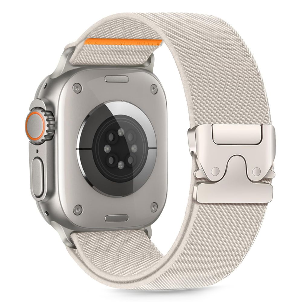 TECH-PROTECT BOUCLE EN NYLON POUR APPLE WATCH 6 / 7 / 8 / 9 / 10 / SE / ULTRA 1 / 2 (44 / 45 / 46 / 49 MM) TITANE