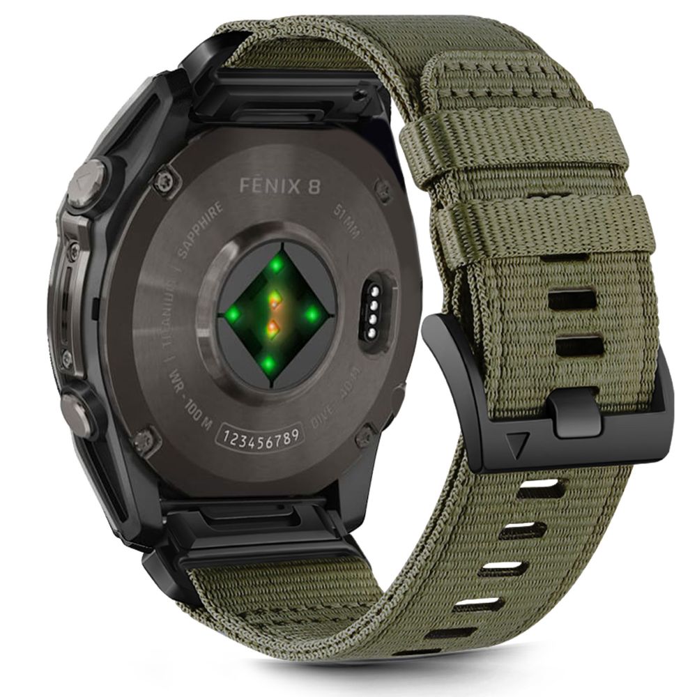 BRACELET TECH-PROTECT NYLON CLASSIC GARMIN FENIX 5X / 5X PLUS / 6X / 6X PRO / 7X / 8 (51 MM) VERT OLIVE