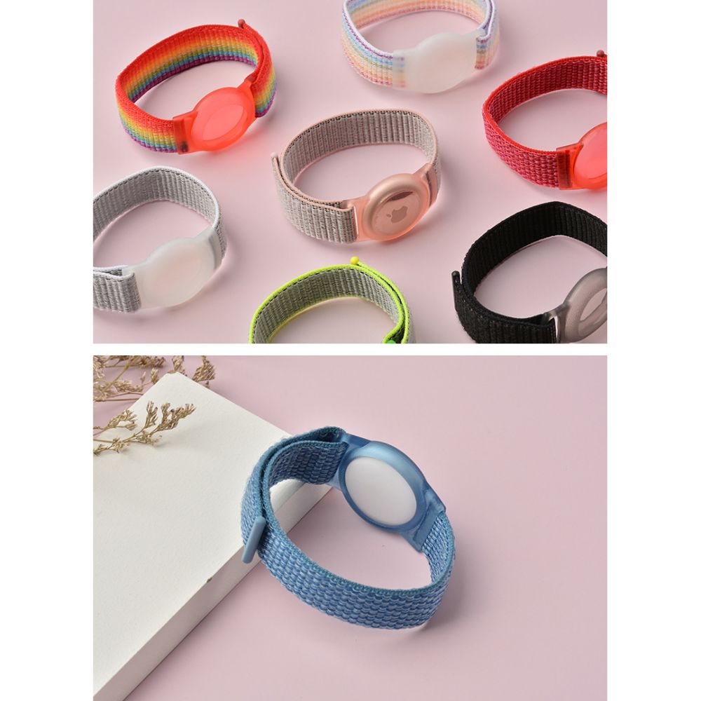 BRACELET HEYBAND NYLON POUR ENFANTS APPLE AIRTAG BLEU
