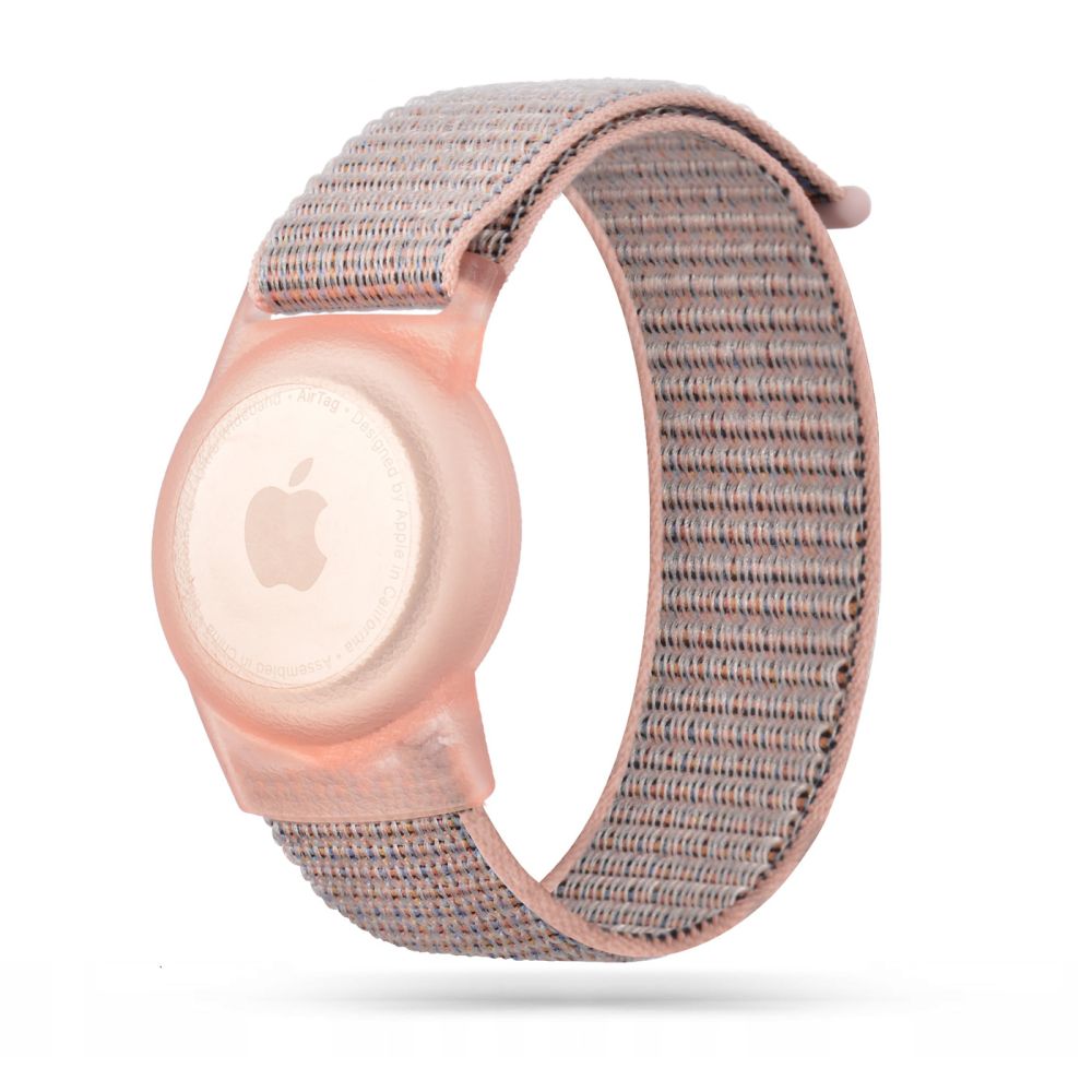 BRACELET HEYBAND NYLON POUR ENFANTS APPLE AIRTAG ROSE