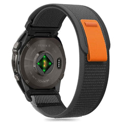 BRACELET TECH-PROTECT NYLON GARMIN FENIX 5 / 6 / 6 PRO / 7 / 8 (47 MM) / E NOIR/ORANGE