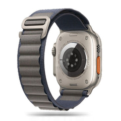 BRACELET DOOP ALPINE EVEREST APPLE WATCH 6 / 7 / 8 / 9 / 10 / SE / ULTRA 1 / 2 (44 / 45 / 46 / 49 MM) MARINE / GRIS
