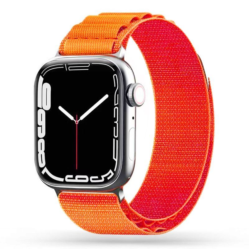 BRACELET EN NYLON POUR APPLE WATCH 4 / 5 / 6 / 7 / 8 / 9 / SE (38 / 40 / 41 MM) ORANGE