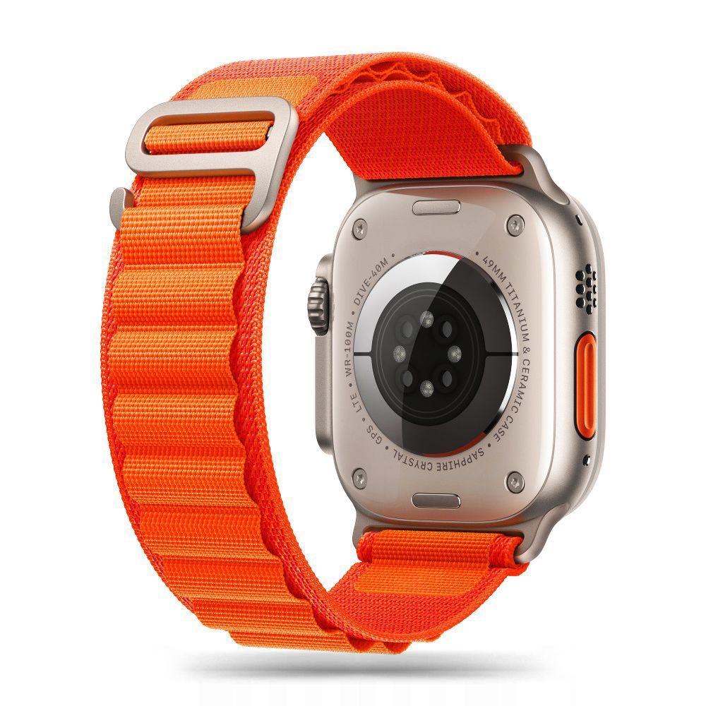 BRACELET EN NYLON POUR APPLE WATCH 4 / 5 / 6 / 7 / 8 / 9 / SE (38 / 40 / 41 MM) ORANGE