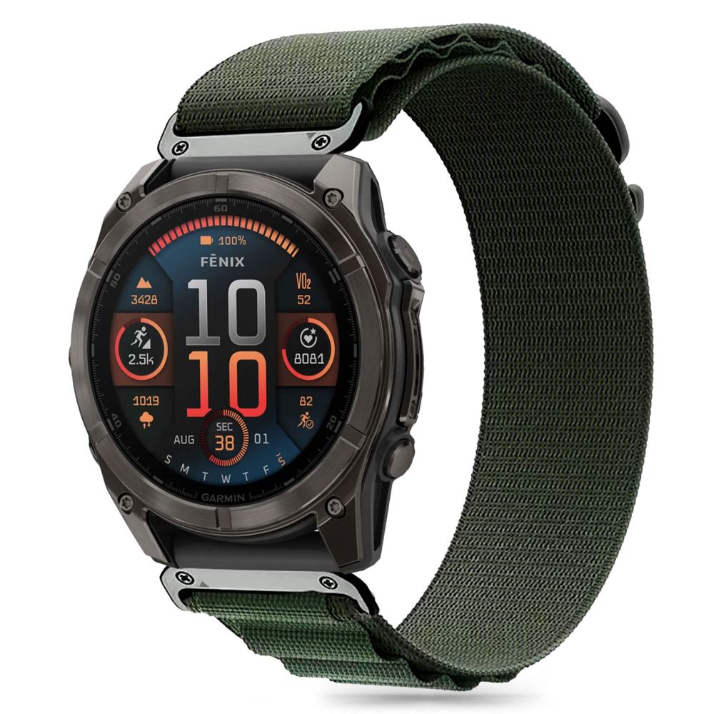 BRACELET TECH-PROTECT NYLON POUR GARMIN FENIX 5 / 6 / 6 PRO / 7 / 8 (47 MM) / E VERT OLIVE