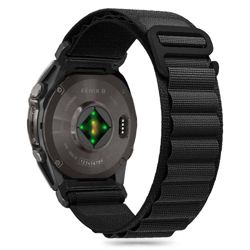 BRACELET TECH-PROTECT NYLON POUR GARMIN FENIX 5X / 5X PLUS / 6X / 6X PRO / 7X / 8 (51 MM) NOIR