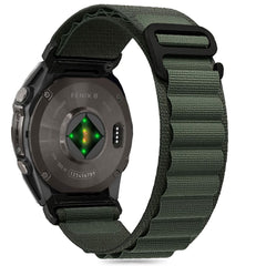 BRACELET TECH-PROTECT NYLON POUR GARMIN FENIX 5X / 5X PLUS / 6X / 6X PRO / 7X / 8 (51 MM) VERT OLIVE