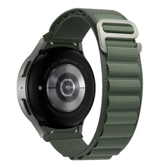 BRACELET HEYBAND NYLON POUR SAMSUNG GALAXY WATCH 4 / 5 / 5 PRO / 6 / 7 / FE VERT MILITAIRE