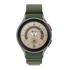 BRACELET HEYBAND NYLON POUR SAMSUNG GALAXY WATCH 4 / 5 / 5 PRO / 6 / 7 / FE VERT MILITAIRE