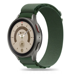 BRACELET HEYBAND NYLON POUR SAMSUNG GALAXY WATCH 4 / 5 / 5 PRO / 6 / 7 / FE VERT MILITAIRE