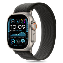 BRACELET TECH-PROTECT NYLON STRIPE APPLE WATCH 6 / 7 / 8 / 9 / 10 / SE / ULTRA 1 / 2 (44 / 45 / 46 / 49 MM) NOIR/ORANGE