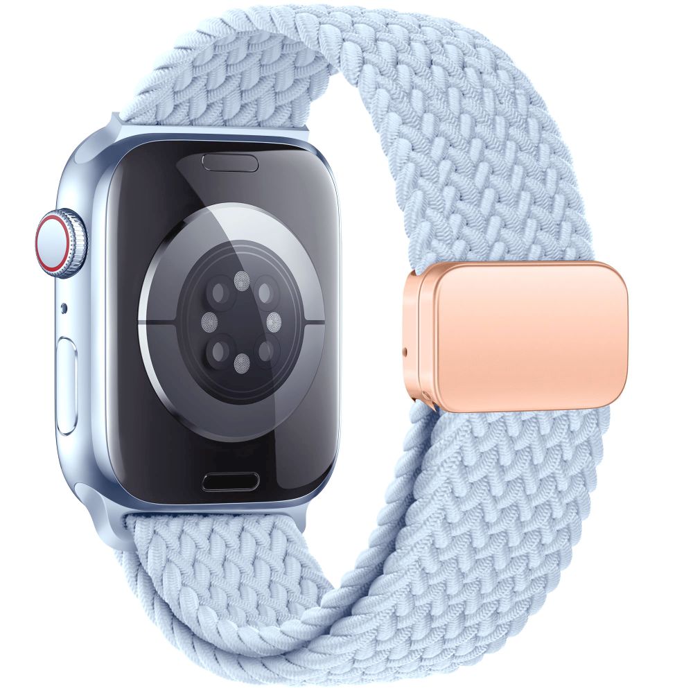 BRACELET TECH-PROTECT NYLONMAG APPLE WATCH 6 / 7 / 8 / 9 / 10 / SE (40 / 41 / 42 MM) BLEU BÉBÉ