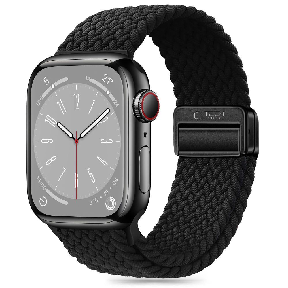BRACELET TECH-PROTECT NYLONMAG APPLE WATCH 6 / 7 / 8 / 9 / 10 / SE (40 / 41 / 42 MM) NOIR
