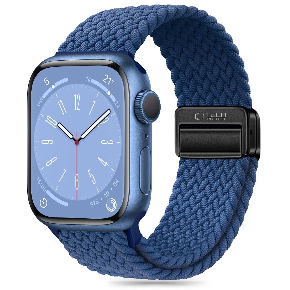 BRACELET DOOP NYLONMAG APPLE WATCH 6 / 7 / 8 / 9 / 10 / SE / ULTRA 1 / 2 (44 / 45 / 46 / 49 MM) MONTEGO BLEU