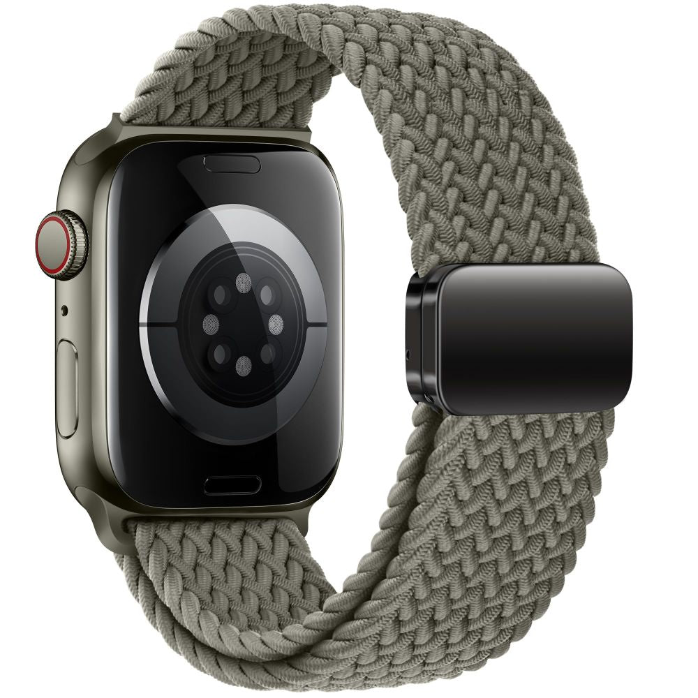 BRACELET DOOP NYLONMAG APPLE WATCH 6 / 7 / 8 / 9 / 10 / SE / ULTRA 1 / 2 (44 / 45 / 46 / 49 MM) GRIS OLIVE