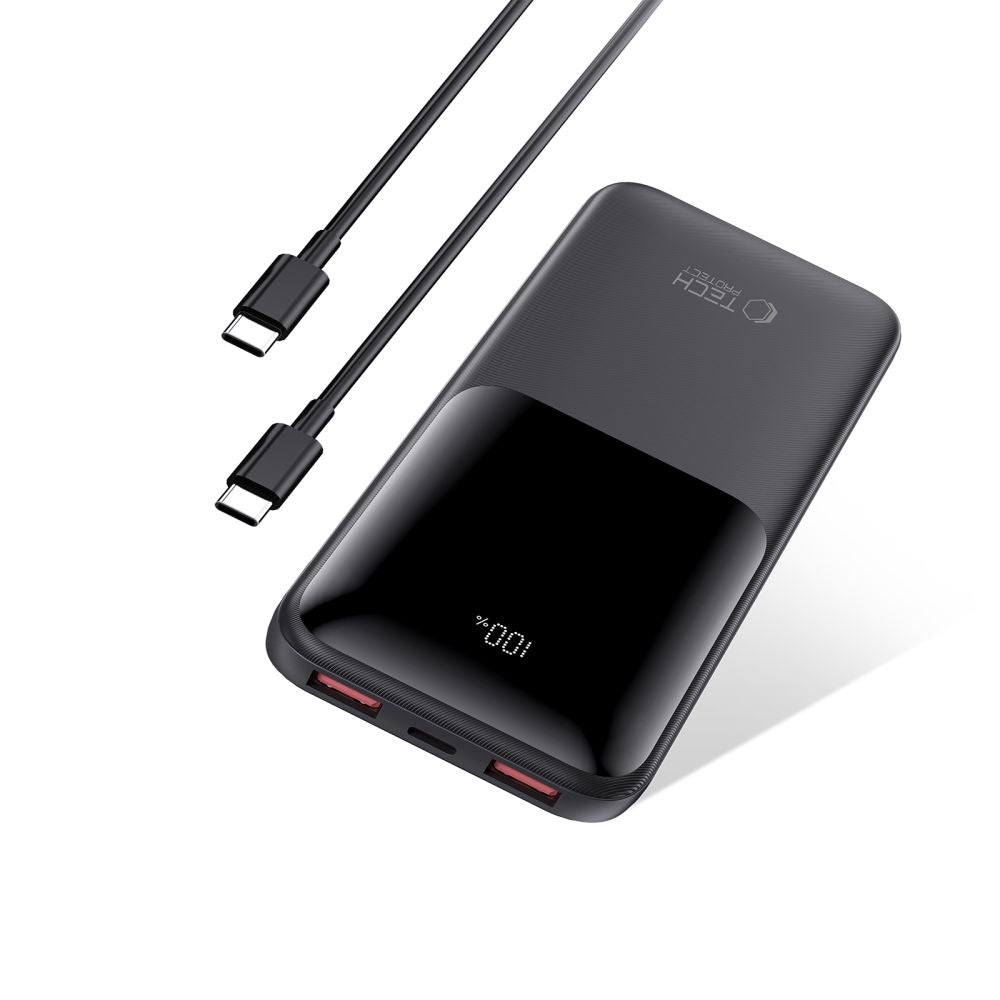 BANQUE D'ÉNERGIE TECH-PROTECT PB01 10000MAH 22.5W NOIRE