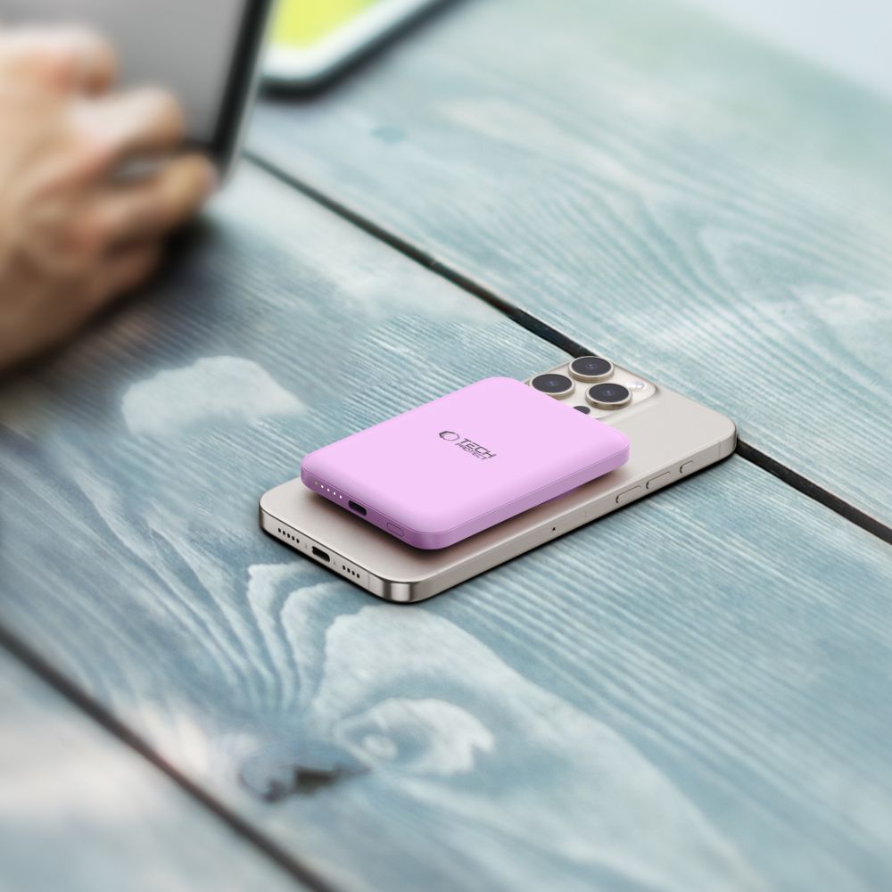 TECH-PROTECT PB10 LIFEMAG MAGSAFE BANQUE D'ÉNERGIE 5000MAH LILAS