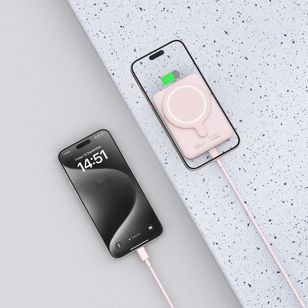 TECH-PROTECT PB10 LIFEMAG MAGSAFE BANQUE D'ÉNERGIE 5000MAH ROSE