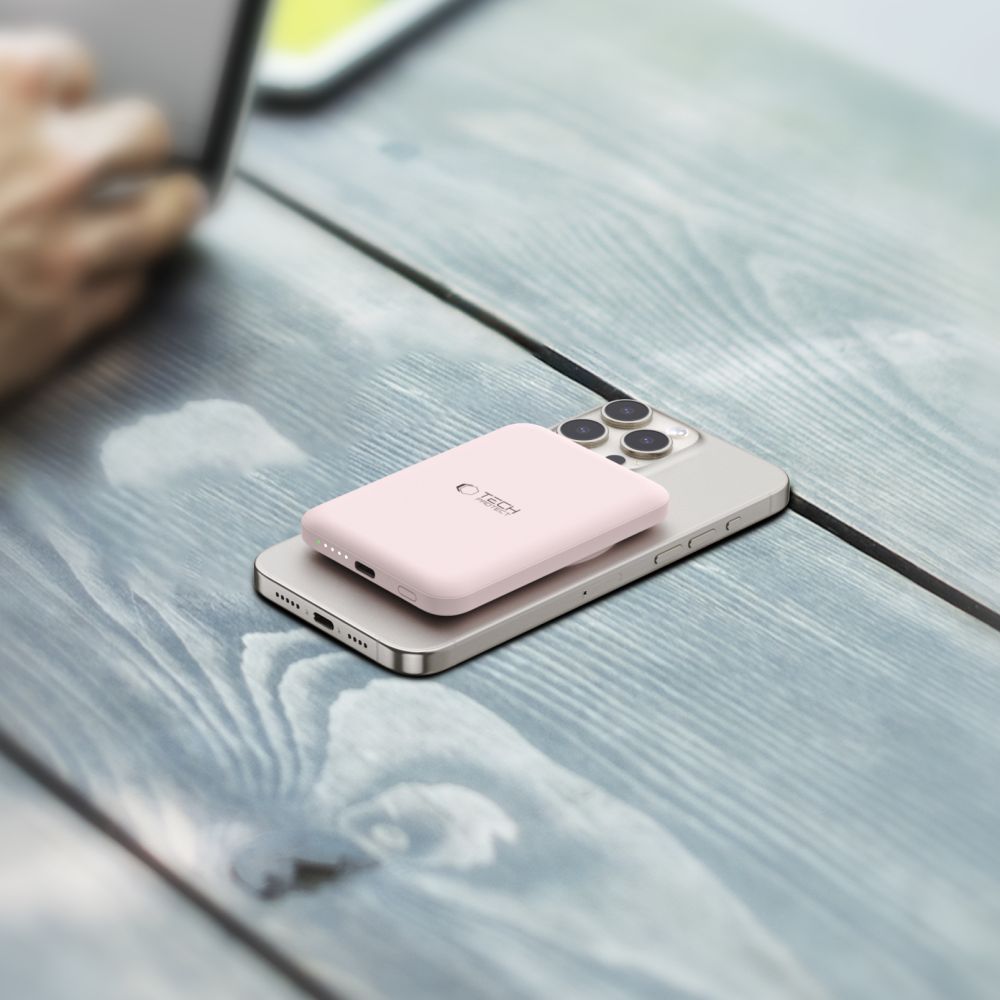 TECH-PROTECT PB10 LIFEMAG MAGSAFE BANQUE D'ÉNERGIE 5000MAH ROSE