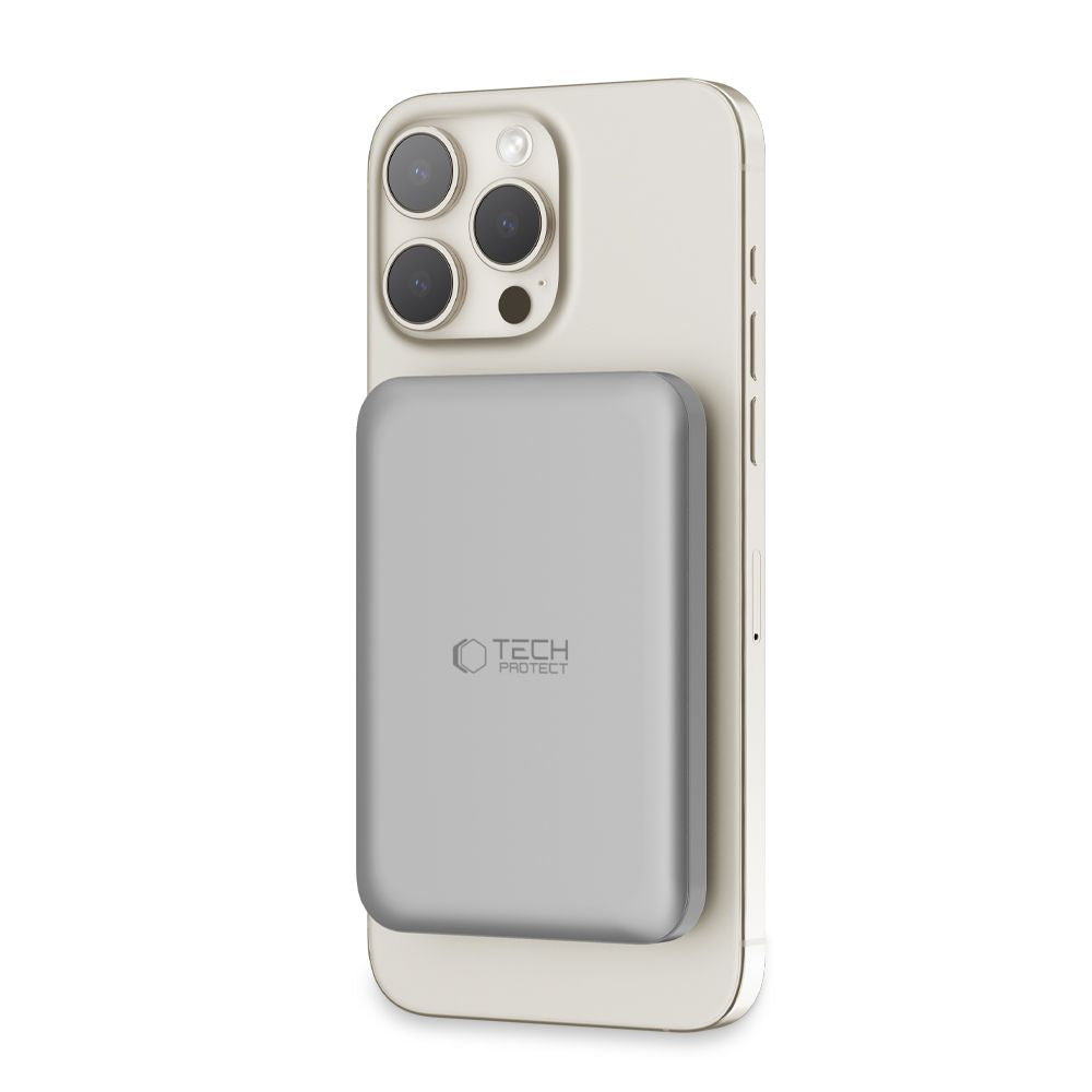 TECH-PROTECT PB10 LIFEMAG MAGSAFE BANQUE D'ÉNERGIE 5000MAH TITANE
