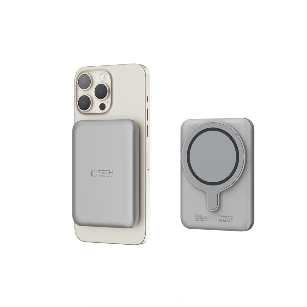 TECH-PROTECT PB10 LIFEMAG MAGSAFE BANQUE D'ÉNERGIE 5000MAH TITANE