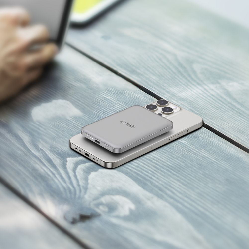 TECH-PROTECT PB10 LIFEMAG MAGSAFE BANQUE D'ÉNERGIE 5000MAH TITANE