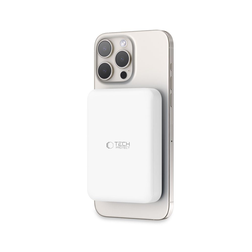 TECH-PROTECT PB11 LIFEMAG MAGSAFE BANQUE D'ÉNERGIE 10000MAH BLANCHE