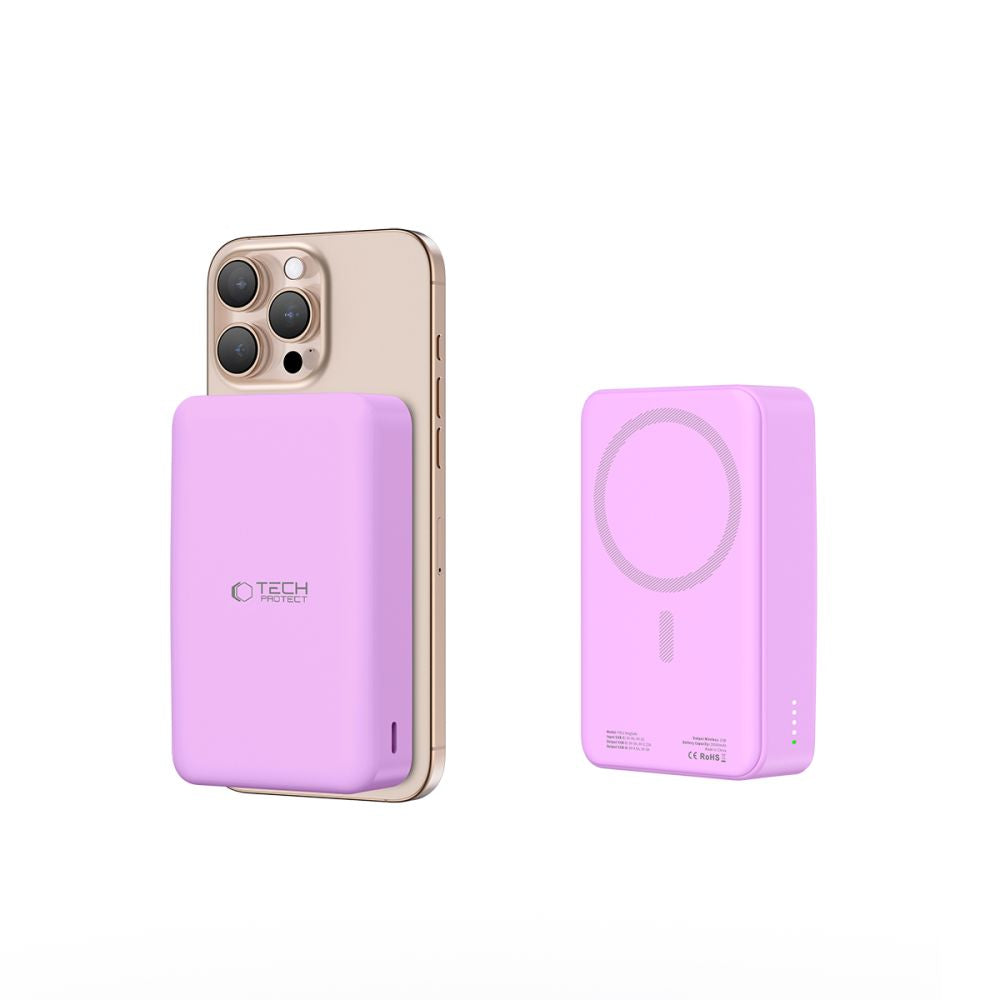 TECH-PROTECT PB12 LIFEMAG MAGSAFE BANQUE D'ÉNERGIE 20000MAH LILAS