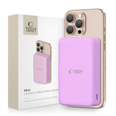 TECH-PROTECT PB12 LIFEMAG MAGSAFE BANQUE D'ÉNERGIE 20000MAH LILAS